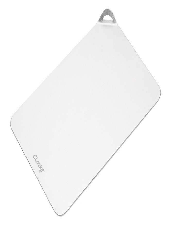 Clazkit لوح تقطيع عادي من الفولاذ المقاوم للصدأ من كلازكيت، مناسب للخضراوات والفواكه والخبز واللحوم، متين وآمن وقوي التحمل (207 × 310 × 1 مم) - Image 1